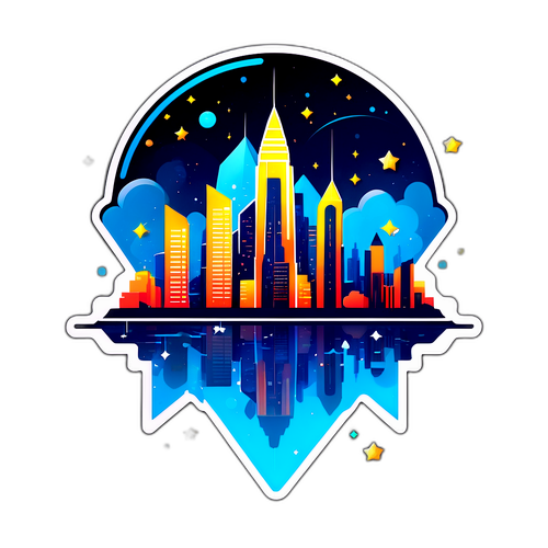 Futuristic City Skyline with FTX Logo