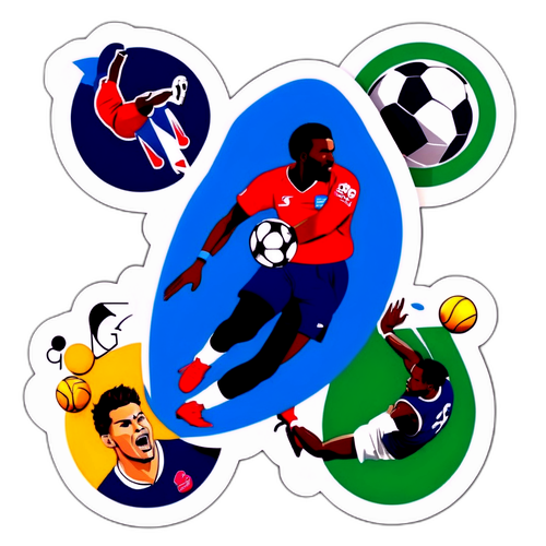 Idretts-tematisk klistremerke med Sky Sports-logo