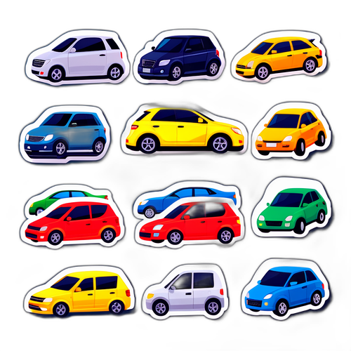 展示不同驾驶者使用汽车置换补贴的贴纸