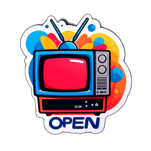Αυτοκόλλητο με το Λογότυπο Open TV