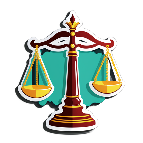 Hukuk ve Adalet Sembolleri Sticker