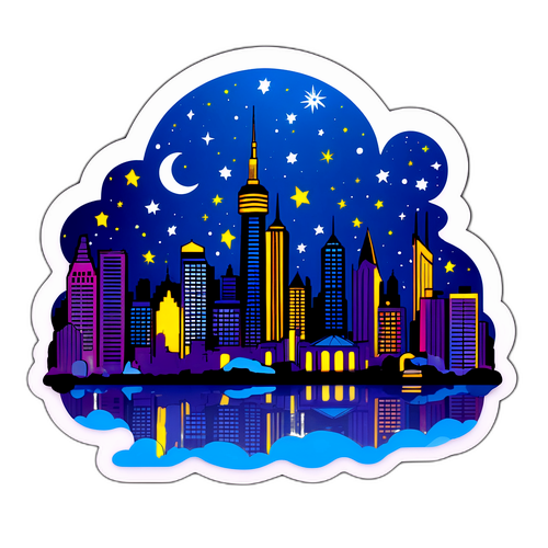 Høje Gladsax skyline om natten