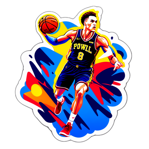Disenyo ng Sticker ng Dynamic na Basketball ni Dwight Powell