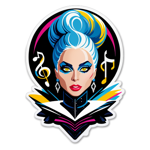 Stylizovaný portrét Lady Gaga