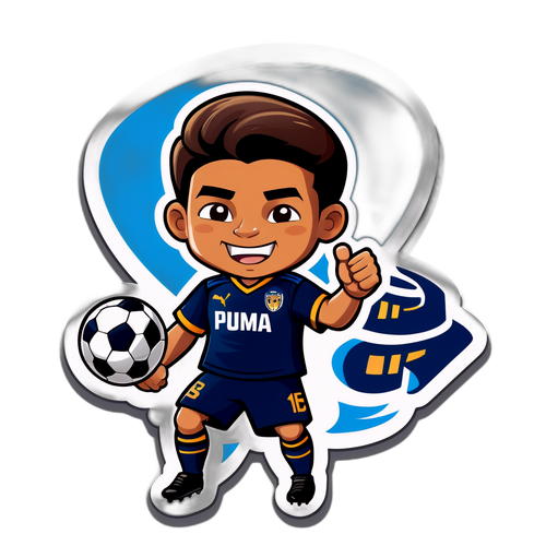 Karakter Kartun Pemain Sepak Bola Pumas UNAM