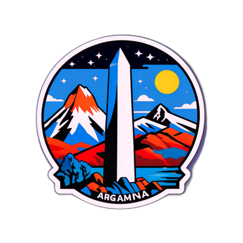 Sticker que Celebra los Colores de Argentina