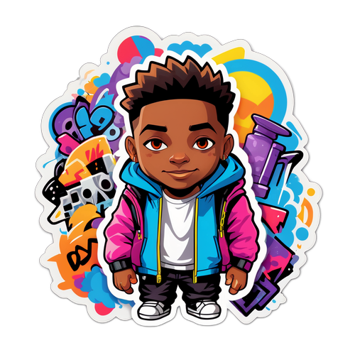 Яркий стикер с Элиотом