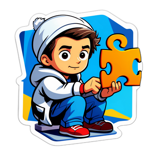 Personnage principal résolvant un puzzle