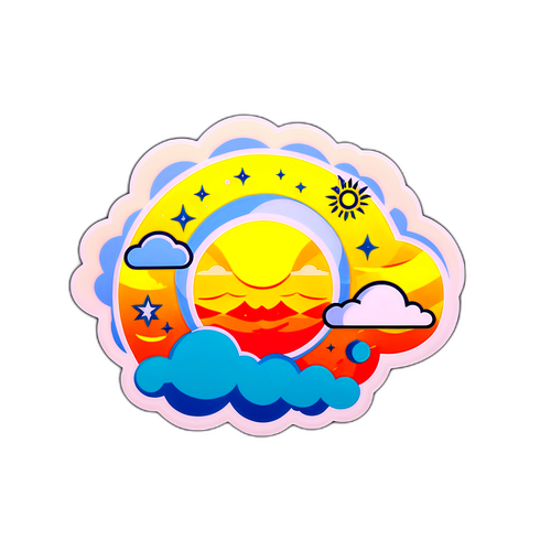 Sticker mit dem Aufdruck 'الطقس غدًا'