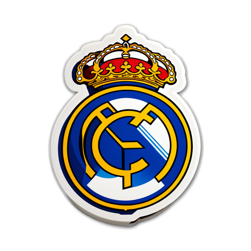 Minimalist Real Madrid Crest Sticker