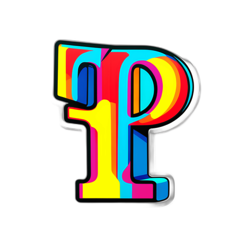 ポップアートスタイルの「y」ステッカー