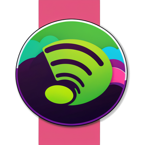 Diseño de un pegatina vibrante que celebra Spotify Wrapped