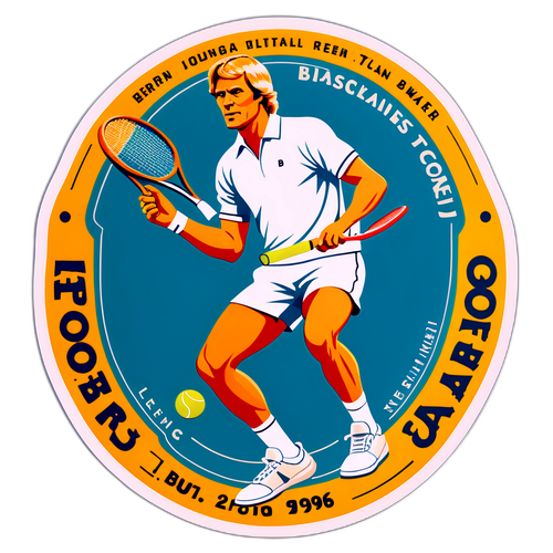 Vintage Bjørn Borg Klistremerke