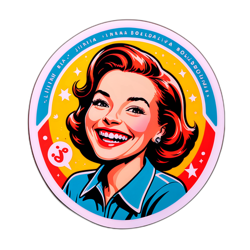 Lively retro nálepka Jiřiny Bohdalové