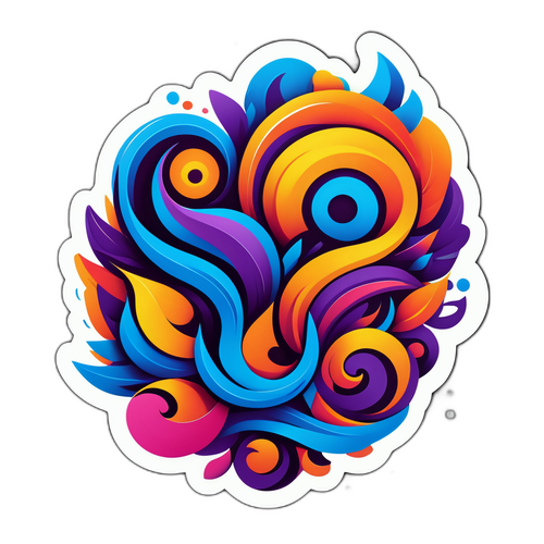 Berfin Nilsu Aktaş'ın Sınırsız Yaratıcılığını Yansıtan Soyut Renkli Sanat Tasarımı