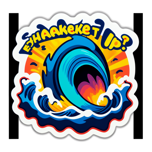 Shake It Up! Earthquake-Themed Sticker