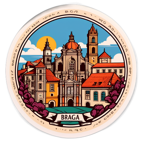 Adhesiv cu emblemele istorice ale Bragăi