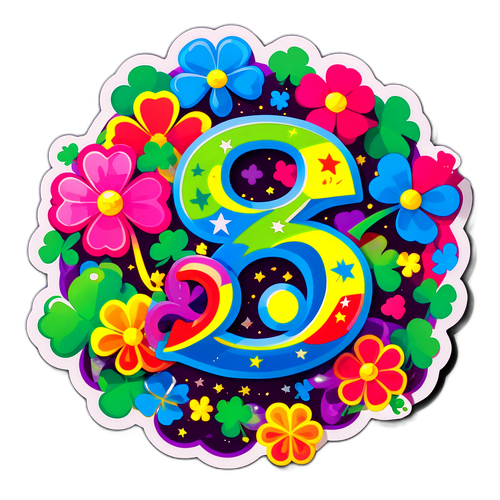 Adesivo Vibrante com o Número 3623