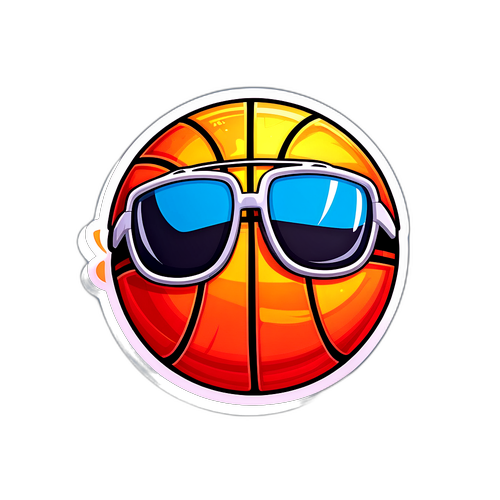 Masayang Basketball na may Salamin sa Araw