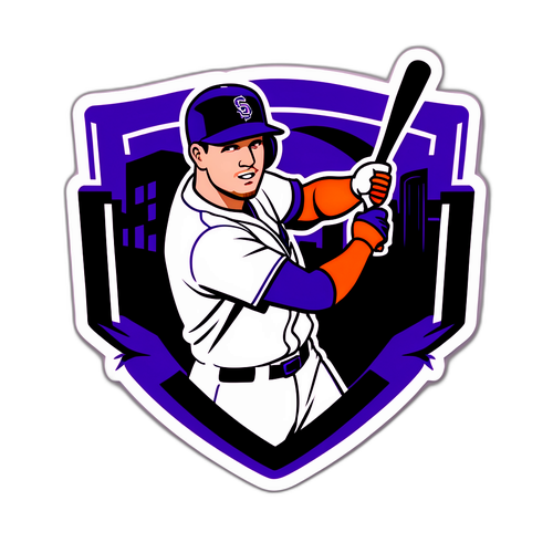 Trevor Story Hitting a Home Run Sticker