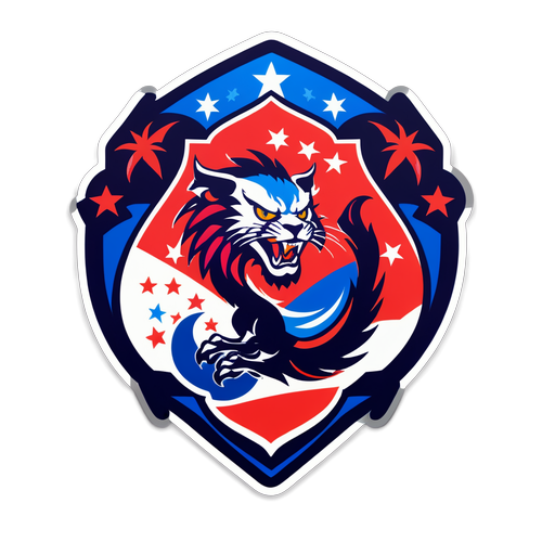 Stiker Merayakan JDT dengan Logo dan Warna Ceria