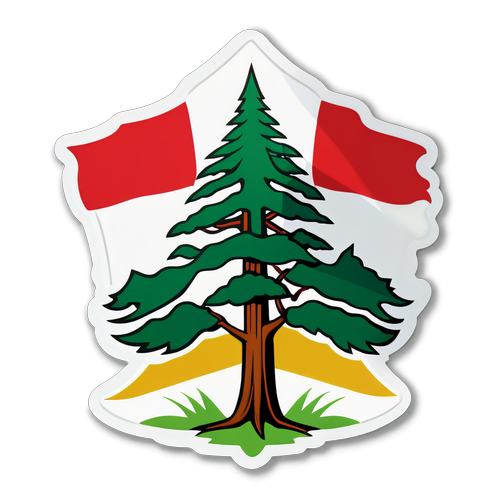 Keajaiban Budaya Lebanon: Sticker Seni yang Mewakili Simbol Nasional dan Bendera dengan Gaya Kreatif!