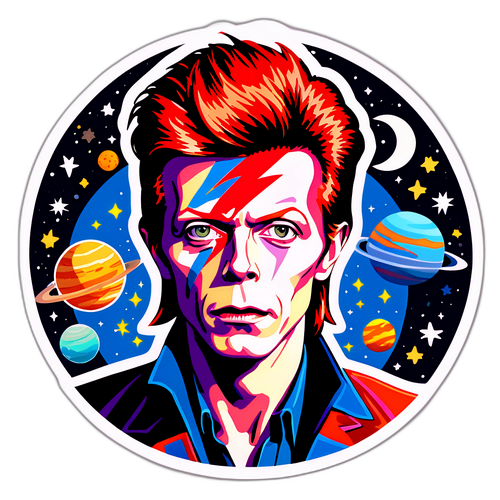 Kosmisk David Bowie Klistermærke
