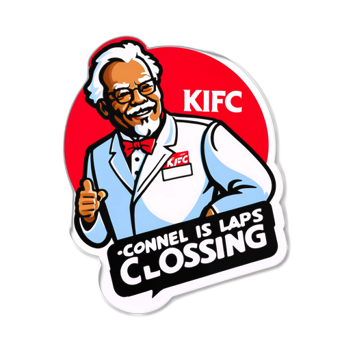 Design samolepky s plukovníkem KFC