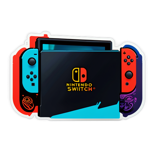 Stickers s futuristickým designem Nintendo Switch 2