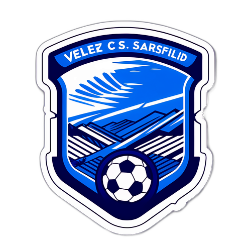 Reka Bentuk Pelekat yang Mempamerkan Semangat Pertandingan Vélez Sarsfield vs Central Córdoba