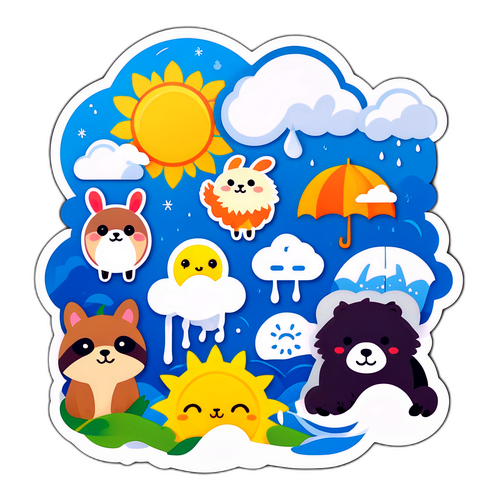 台北天氣貼紙設計