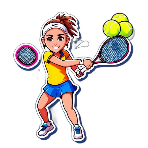 Legende Tennis Klistermærke: Game On!
