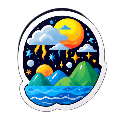 天氣預報靈感貼紙