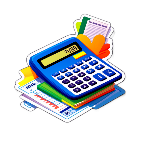 연말 세금 정산의 간결함을 표현한 스티커