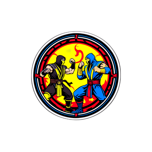 Design nálepky s Mortal Kombat - Ikonické postavy v boji