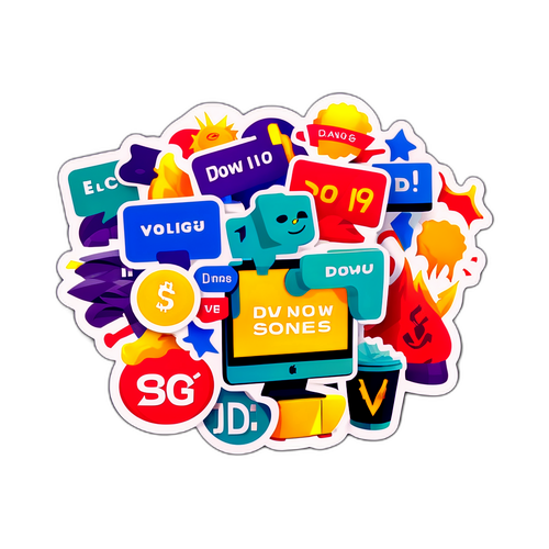 다우존스 지수를 유머러스하게 재해석한 스티커