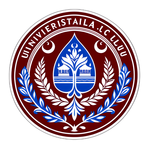 Stiker Logo Universitatea Cluj dengan Motif Tradisional Romania