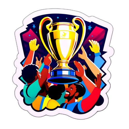 Sticker avec le trophée de la Ligue des champions