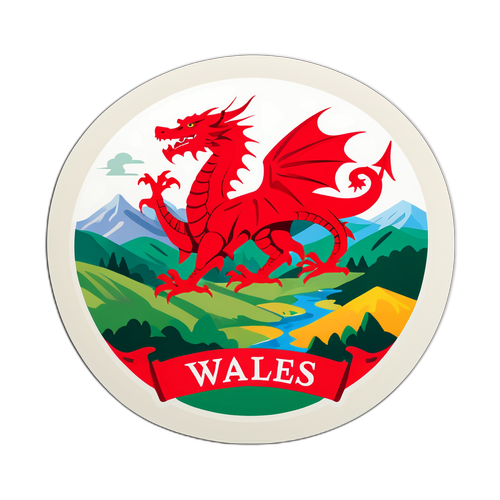 En naturskøn klistermærke af Wales