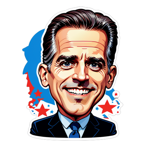 Karikatur Gaya Kartun Hunter Biden