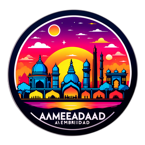  vibrant अहमदाबाद आकाश का स्टिकर
