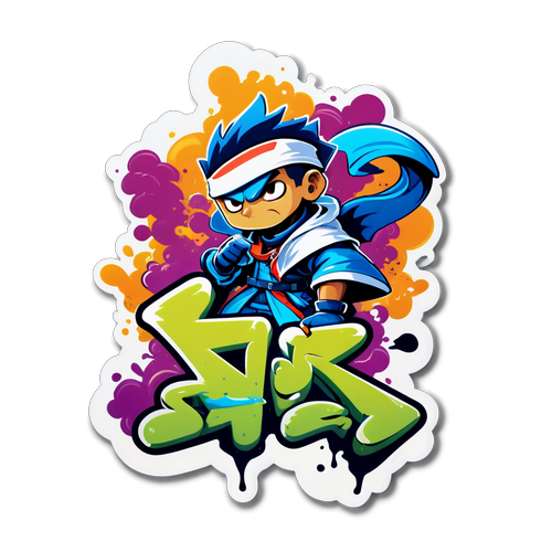 Sticker cu ilustrația artistică a numelui 'Antony' în stil graffiti
