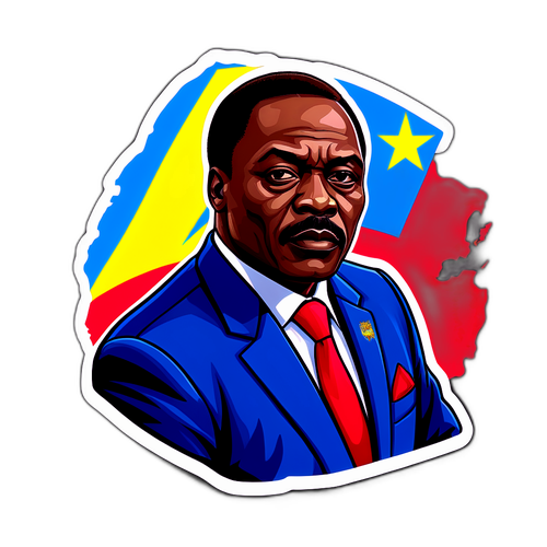 Sticker ya Joseph Kabila na Bendera ya Jamhuri ya Kidemokrasia ya Kongo