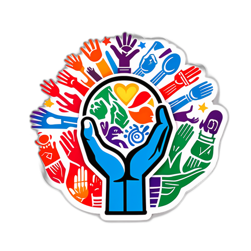 מדבקה המפגינה סולידריות ודיוורסיטי