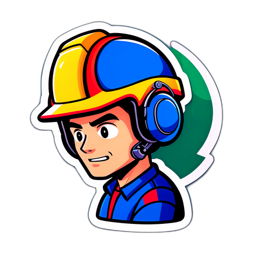 הוא לובש קסדה בזמן שהוא צופה במשחק, מתחפש באופן משחקי למנחה.