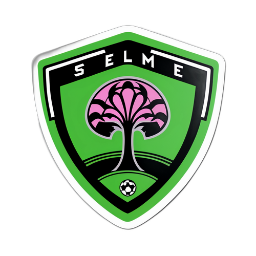 Стильная наклейка с логотипами 'Seattle Sounders' и 'Inter Miami'