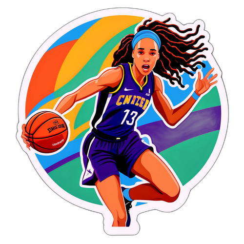 Dynamic Brittney Griner Action Sticker