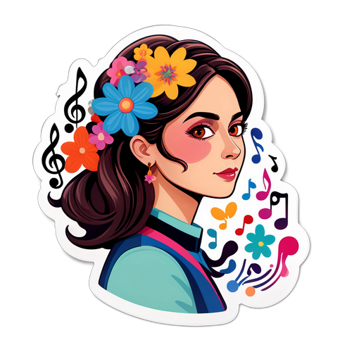 Stijlvolle sticker van Clara Luciani