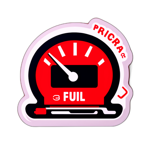 Urocza karykatura wskaźnika paliwa