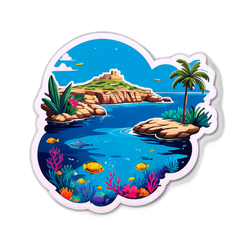Scénický sticker Maltské modré laguny
